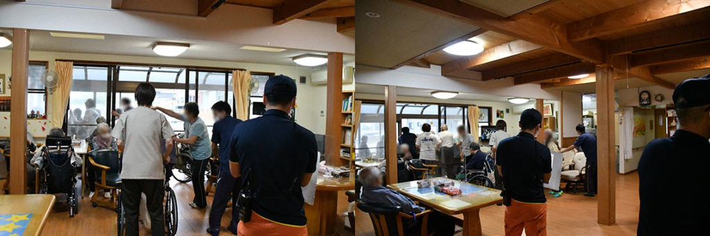 消防訓練をデイサービスとマンションで行いました。　2022年9月