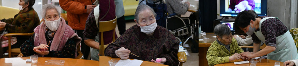 昨年も行った「和菓子作り体験」を行いました。　2024年2月